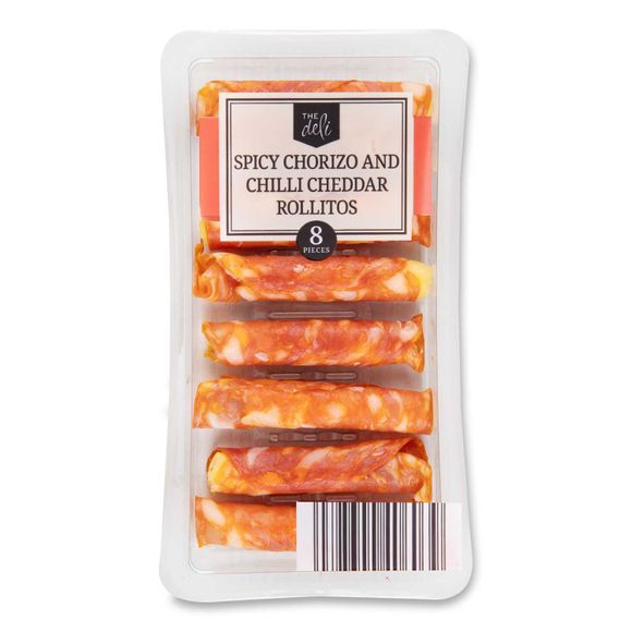 The Deli Spicy Chorizo & Chilli Cheddar Cheese Rollitos 80g